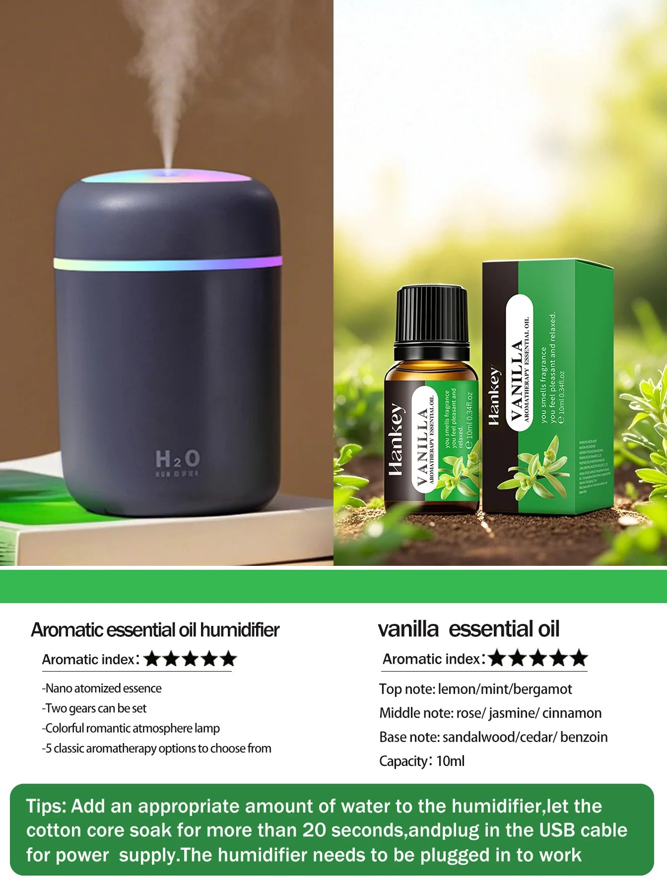Aromatherapy Diffuser Humidifier Air Purifier Ca-Home