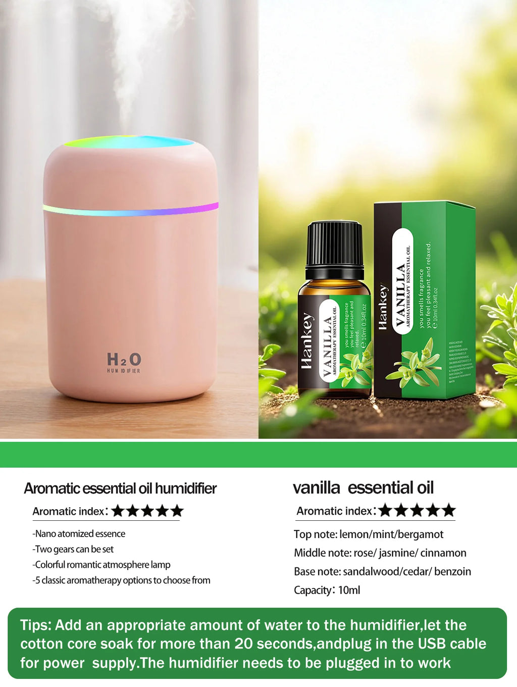 Aromatherapy Diffuser Humidifier Air Purifier Ca-Home