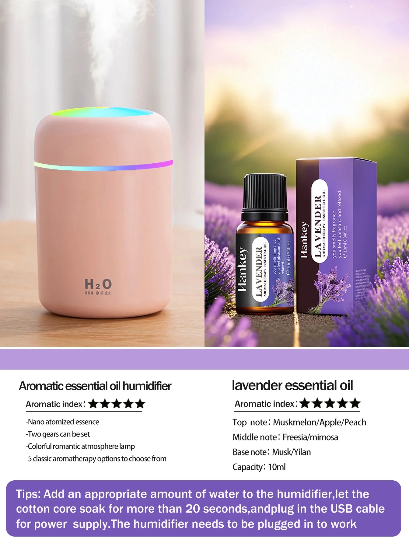 Aromatherapy Diffuser Humidifier Air Purifier Ca-Home