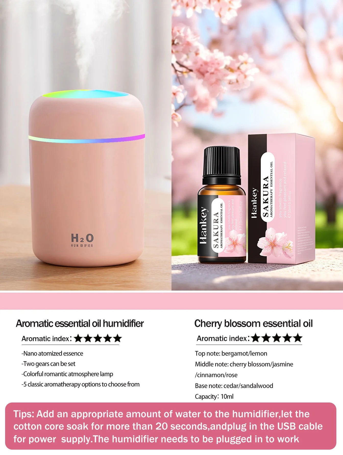 Aromatherapy Diffuser Humidifier Air Purifier Ca-Home